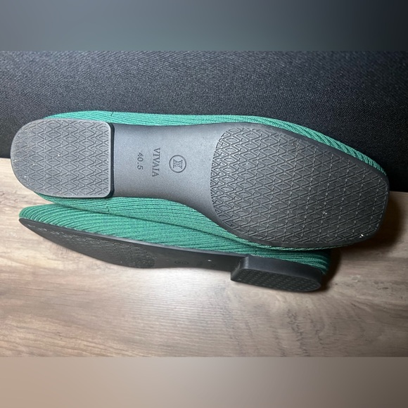Women's VIVAIA Forest Green MARGOT 2.0 Square Toe V-Cut Flats EU Sz 40.5 US 9.5. - Picture 8 of 8